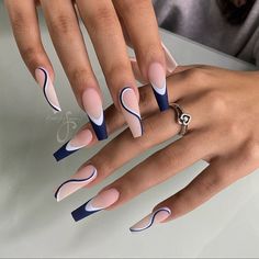 Cute Acrylic Nail Designs, Nails Almond, Trendy Nail Art, Pink Acrylic Nails, Acrylic Nails Coffin, Square Acrylic Nails