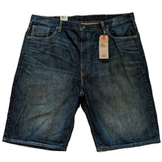 Levi's 569 Denim Shorts; Dark Indigo Blue With A Light Fade Wash And Whiskering. New With Tags Loose Fit; Extra Room The Seat And Thigh. Men's Size 42. See The Photos For Measurements And Feel Free To Message Me With Questions Levi's Classic Big And Tall Bottoms, Classic Levi's Big And Tall Bottoms, Big And Tall Medium Wash Casual Bottoms, Medium Wash Big And Tall Casual Bottoms, Big And Tall Casual Medium Wash Bottoms, Big And Tall Casual Bottoms In Medium Wash, Casual Big And Tall Medium Wash Bottoms, Classic Levi's Medium Wash Jean Shorts, Big And Tall Straight Leg Denim Bottoms