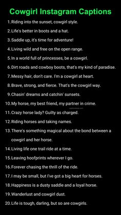 Cowgirl Captions for Pictures Western Insta Captions, Rodeo Quotes, Cowgirl Quote, Western Quotes, Cowgirl Quotes, Clever Captions