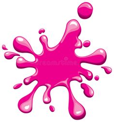 pink liquid splashing down the side of a white wall