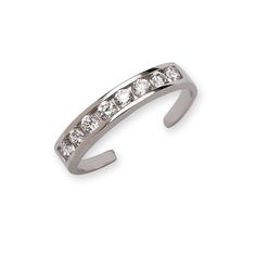 Show off your summer tan with this elegant and tailored high polished adjustable toe ring. Made of solid sterling silver and AA grade CZs, it will last you a lifetime. Summer Tan, Toe Ring, Fine Jewelry Gift, Toe Rings, Jewelry Gift Box, Metal Stamping, Yellow Gold Rings, Body Jewelry, Beautiful Jewelry