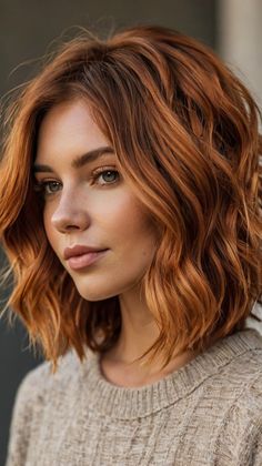 Reasons to Love the Curly Pixie Cut with Fall Hair Colors Copper This Fall 🍁 Medium Copper Hair, Copper Bob Hair, Maroon Highlights, Fall Hair Colors Copper, Honey Brown Hair Color, Pumpkin Spice Hair, Curly Pixie Cut, Honey Brown Hair, Ginger Hair Color