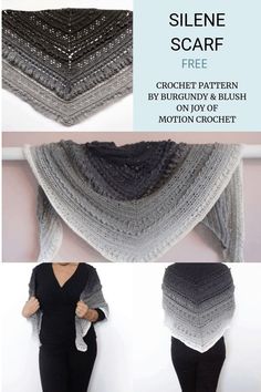 the crochet shawl pattern is shown with instructions to make it easy and stylish