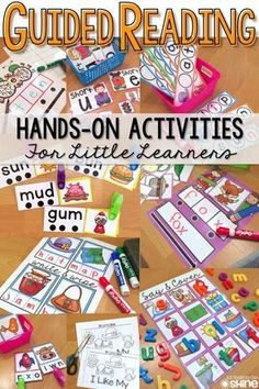 hands - on activities for little learners to practice guided reading