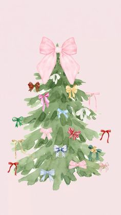 Wallpaper Backgrounds Pink Christmas, Coquette Xmas Wallpaper, Pink Christmas Coquette Wallpaper, Cute Coquette Christmas Wallpaper, Pink Christmas Screensaver, Iphone Background Wallpaper Christmas, Cute Christmassy Wallpapers, Christmas Tree And Bows Wallpaper, Bow Christmas Tree Wallpaper