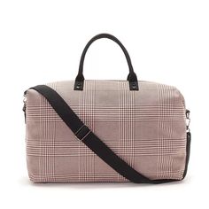 Perfect For A Weekend Trip Or A Great Bag For Gym, That Will Fit Everything: From Sneakers To Spa Cosmetics ;) Brand New In Original Factory Packaging Vegan Leather Peta Approved Color: Pink Plaid Bags Pink, Weekend Trip, Pink Plaid, Peta, Pink Bag, Travel Bags, Vegan Leather, Black Pink, Spa