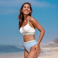 Looking to update your swim collection? The Textured White V-Wire Bikini Bralette & Periwinkle Bottoms Set features a unique design with a flattering fit, making it a must-have for poolside relaxation. Product code: CAA12C4F193CS Seamless Tankini For Beach Season Pool Time, Seamless Tankini For Poolside And Beach Season, Seamless Tankini For Pool And Beach Season, Seamless Tankini For Beach, Beachy Seamless Swimwear For Beach Party, Bra Friendly Swimwear For Pool And Beach Season, Beachy Seamless Swimwear For Beach Season, Seamless Swimwear For Beach Season, Beach Season Swimwear, Bra Friendly