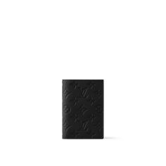 LOUIS VUITTON® - Passport Cover - Black Louis Vuitton Passport Cover, Louis Vuitton Official, Monogram Bag, Buckle Shoes, Silver Jewelry Fashion, Cover Black, Functional Accessories, Passport Cover, Pendant Bracelet