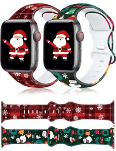 PRICES MAY VARY. 🎄🎅【Compatible Watch Models 】- Christmas Pattern Printed designed for Apple watch compatible with Apple Watch 38mm 40mm 41mm 42mm 44mm 45mm 49mm, iWatch Series 8, Series 7, Series 6, Series 5, Series 4, Series 3, Series 2, Series SE & SE1. Replacement Bands for All iWatch Series Version 🎄🎅【Fit for Wrist Size 】- 38mm/40mm/41mm Suitable for 5.5"-7.5"(140mm-190mm) wrist; 42mm/44mm/45mm/49mm M/L: Suitable for 6.3 "-8.3" (160mm-210mm) wrist. Please measure your wrist and choose th Christmas Watch, Christmas Watches, Autumn Holiday, Winter Snowman, Apple Watch 38mm, 38mm Apple Watch Band, Watch Model, Apple Watch Band, Series 3