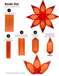 instructions to make an origami star