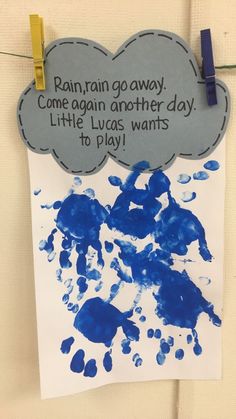 June Crafts, Preschool Weather, Toddler Craft, Weather Theme, Baby Art Projects, Toddler Classroom