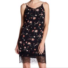 Brand New With Original Tag. V-Neck, Sleeveless, Printed Lace Slip Dress With Back Partial Hidden Zip Closure And Floral Pattern Throughout. Delicate Lace Trim And Lined. Purchased At Nordstrom. Sleeveless Lace Trim Slip Dress For Vacation, Sleeveless Lace Trim Slip Dress For Brunch, Floral Print V-neck Camisole For Brunch, V-neck Floral Print Camisole For Brunch, Floral Print V-neck Slip Dress For Date Night, Spring Date Night Camisole With Lace Trim, Sleeveless Floral Print Camisole For Daywear, Floral Print Sleeveless Camisole For Daywear, Spring V-neck Dresses By Nordstrom