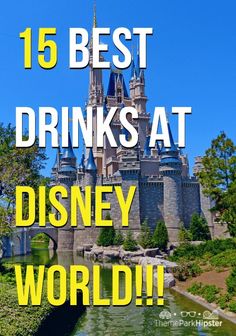 a castle with the words best drinks at disney world