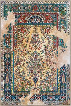 Persian Carpets Merge With Crumbling Concrete in Jason Seife's Elaborate Paintings — Colossal Room With Carpet, Painting A Room, Antique Persian Carpet, Byzantine Mosaic, Colossal Art