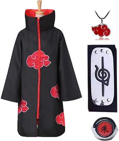 Full Itachi Cosplay Including: Rogue Ninja headband, Itachi Akatsuki ring, and Akatsuki Necklace Cosplay Itachi, Xiao Cosplay, Akatsuki Cloak, Akatsuki Cosplay, Mantel Cape, Itachi Cosplay, Christmas Party Costume, Naruto Costumes, Got Costumes