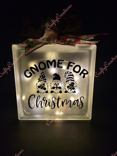 gnomes for christmas light up acrylic box