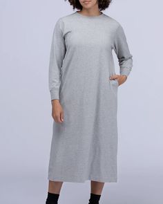 Recycled Cotton Long Sleeve Dress – Snow Peak