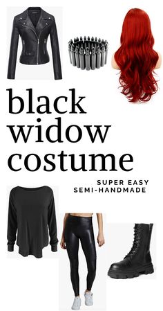 black widow costume for the super easy sem - handmade