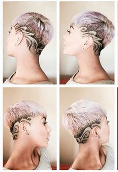 ... Undershave Designs, Shave Designs, Hair Tattoo Designs, Undercut Hair Designs, Pixie Cut Short, Shaved Designs, Haircut Designs, Hair Tattoos