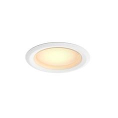 an image of a white downlight on a white background with the light turned off