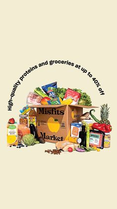 Protein Box | Misfits Market Online Grocery Delivery, Pantry Staples, Graphic Design Tips, Grocery Delivery, Graphic Design Typography, Ad Design, Design Reference