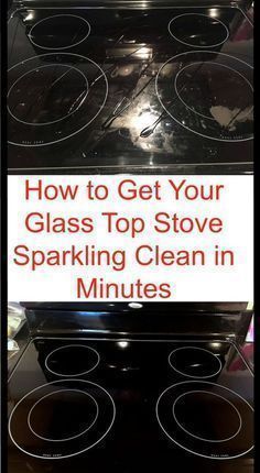 an oven with the words how to get your glass top stove sparkling clean in minutes