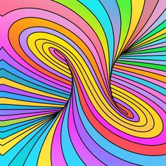 an abstract background with multicolored swirls and lines in the form of waves