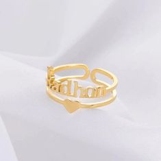 Lets make our lives more beautiful with custom/personalized items. This can bring you a lot of joy when you see your name or your loved once name on the item. Having your personal touch on a piece of jewelry really makes a difference. Item:- Old English letters Ring Metal:- Stainless Steel Finished:- Platinum-Rose Gold-Gold Ring Size:- 6-7-8-9-10 US Please Explain your Initial On Personalization Box. Like This- Abdul Font #2 Processing and shipping: 2-3 weeks is processing times and once shipped Adjustable Engraved Ring With Custom Name For Mother's Day, Custom Name Engraved Adjustable Ring For Mother's Day, Customizable Adjustable Rings For Personalized Gift, Adjustable Customizable Rings As Personalized Gift, Adjustable Customizable Rings For Personalized Gifts, Customizable Adjustable Initial Ring As Gift, Customizable Adjustable Initial Ring For Gift, Minimalist Personalized Ring For Gift, Minimalist Customizable Rings For Personalized Gifts