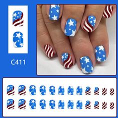 Amazon.com: 24Pcs Independence Day Press on Nails Short Square Fake Nails Red Blue White Five-pointed Star Design, Glossy Silver Glitter False Nails Gel Glue on Nails 4th of July Manicure Stick on Nails for Women : Beauty & Personal Care Star Manicure, Flag Nails, Nails Short Square, Manicure Art, Press On Nails Short, Gel Glue, Nails Red, Five Pointed Star, Nails Gel