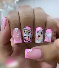 Finger Nail Art, Colorful Nail Art, Subtle Nails, Finger Nails, Short Design, Design Nails, Disney Nails, Easter Nails