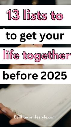 13 lists to make your life organized in 2024 | 13 lists to make for a better life 13 lists to make to organize your life before 2025 I better yourself I get organized | start organizing your life I Better life | organization hacks | organization ideas | ways to organize your lifel organized lifestyle I lists to make| organize my life I life organization tips… Organize Your Life Quotes, Lists To Get Your Life Together, Master List Organization, Life Goals Journal Ideas, Lists For Organizing Your Life, Types Of Lists To Make, Sort Out Your Life, Getting Organized Life, Organize My Life Planner Organization