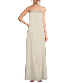 Shop for Le' AL.X Square Neck Low Back Silk Slip Maxi Dress at Dillard's. Visit Dillard's to find clothing, accessories, shoes, cosmetics & more. The Style of Your Life. Spring Slip Dress With Straight Neckline And Lining, Slip Maxi Dress, Engagement Party Dresses, Contemporary Dresses, Column Gown, Daytime Dresses, Silk Slip, Maxi Dresses Casual, Dillard's