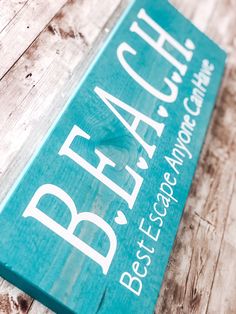 a wooden sign that reads briaf best escape award winner on the side of a wood floor