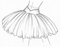 a drawing of a ballerina's dress