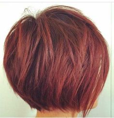 Really Trending Short Stacked Bob Ideas… Layered Bob Hairstyles, 2015 Hairstyles, Red Highlights, Haircut And Color, Short Hairstyle, Short Bob Hairstyles, Great Hair