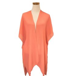 Women's Peachy Orange Kimono Style Kaftan Cover-up – TheMirrorTable Orange Kimono, Layering Cami, Pink Kimono, Peachy Orange, Stockings Legs, Colors Orange, Womens Kimono, Kimono Style, Color Swatch