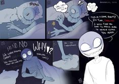 a comic strip with an alien in bed and the caption says, no one wants to sleep