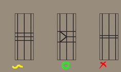 four different types of jail bars on a gray background with green, red and yellow symbols