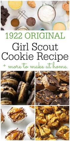 the cover of 1932 original girl scout cookie recipe, including cookies and other desserts