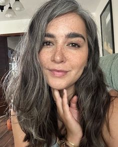 Grey Hair Pale Skin, Grey Hair Women, Undone Hair, Silver Haired Beauties, Grey Blonde Hair, Grey Hair Transformation, Going Grey, Grey Hair Inspiration, Beautiful Gray Hair