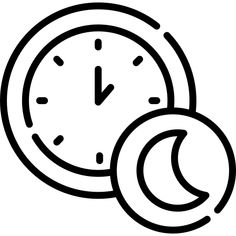 a black and white image of a clock with the moon in it's center