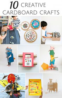 the top ten creative card board crafts for kids to make with paper and construction materials