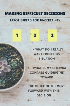 the instructions for making difficult decision tarot spread for uncertainly