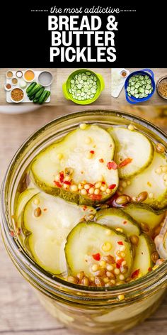 the bread and butter pickles are ready to be eaten