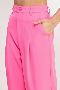 high waist wide leg pants Brand: Milk & Honey Style: 34341P Fabric: Details: Pink Wide Leg Ankle-length Pants With Elastic Waistband, Chic High-waisted Culottes, Pink Ankle-length Wide Leg Pants With Elastic Waistband, High-waisted Wide Leg Pants, Chic High-waisted Wide Leg Pants For Spring, Chic Pink Wide Leg Pants, Spring Solid Color Straight Leg Culottes, Spring Solid Straight Leg Culottes, Solid Straight Leg Culottes For Spring