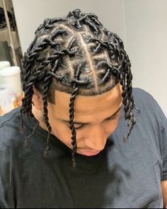 Plug Twist Men, Kamikaze Twist Hairstyle Men, Rope Twist Men, Men Twists Hairstyles, 2 Strand Twist Men, Two Strand Twist Men, Male Braids, 2 Strand Twist