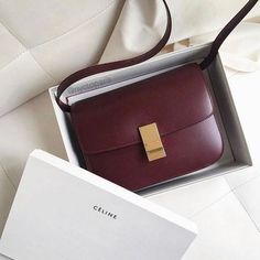 Celine Box Bag, Line Quality, Celine Box, Celine Handbags, Minimalist Bag, Trendy Handbags, Bags Luxury, Leather Box, Celine Bags