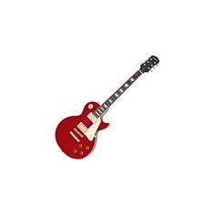 a red electric guitar on a white background