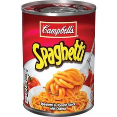 spaghetti in tomato sauce with cheese from campbell's spaghettii, 8 5 - ounce can