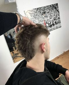 Mohawk Men Fade, Men Haircut Mohawk, Mohawk Haircut Mens, Mens Mohawk Fade Faux Hawk, Mullet Mohawk Mens, Mullet Design Men, Mullet Skin Fade, Mid Taper Fade Mullet, Mo Hawk Hairstyles